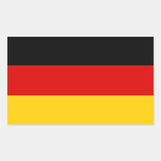 Sticker Rectangulaire Drapeau allemand (Devant)