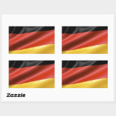Sticker Rectangulaire Drapeau allemand (Feuille)