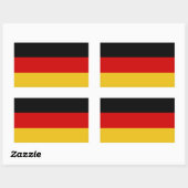 Sticker Rectangulaire Drapeau allemand (Feuille)