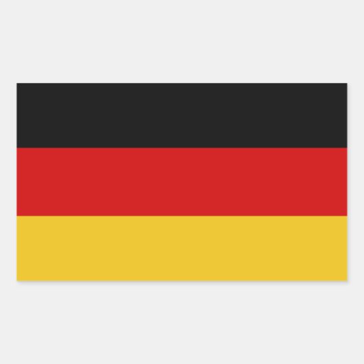 Sticker Rectangulaire Drapeau allemand (Devant)