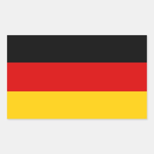 Sticker Rectangulaire Drapeau allemand (Devant)