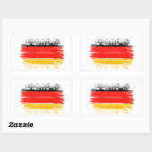 Sticker Rectangulaire Drapeau allemand (Feuille)