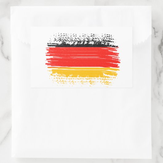 Sticker Rectangulaire Drapeau allemand (Sac)