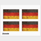 Sticker Rectangulaire Drapeau allemand rocailleux (Feuille)