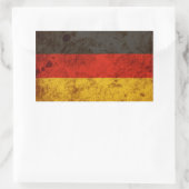 Sticker Rectangulaire Drapeau allemand rocailleux (Sac)