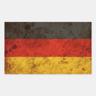 Sticker Rectangulaire Drapeau allemand rocailleux