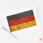 Sticker Rectangulaire Drapeau allemand rocailleux (Enveloppe)
