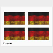 Sticker Rectangulaire Drapeau allemand - Vintage (Feuille)