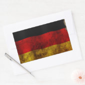 Sticker Rectangulaire Drapeau allemand - Vintage (Enveloppe)