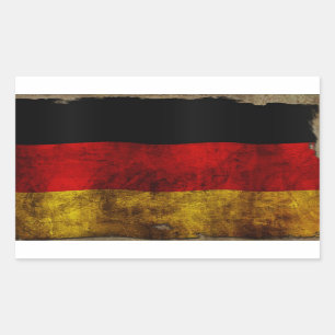 Sticker Rectangulaire Drapeau allemand - Vintage