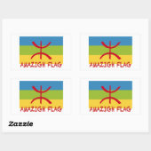 Sticker Rectangulaire Drapeau Amazigh - Drapeau Amazigh Drapeau (Feuille)