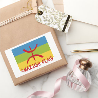 Sticker Rectangulaire Drapeau Amazigh - Drapeau Amazigh Drapeau