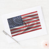 Sticker Rectangulaire Drapeau américain (Enveloppe)