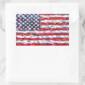 Sticker Rectangulaire Drapeau américain (Sac)