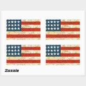 Sticker Rectangulaire Drapeau Américain (Feuille)