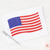 Sticker Rectangulaire Drapeau américain (Enveloppe)