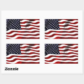 Sticker Rectangulaire Drapeau américain (Feuille)