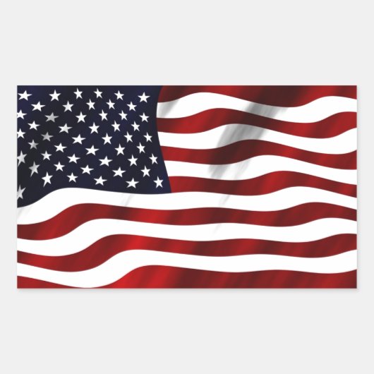 Sticker Rectangulaire Drapeau américain (Devant)