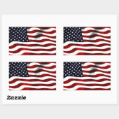 Sticker Rectangulaire Drapeau Américain (Feuille)