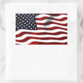 Sticker Rectangulaire Drapeau Américain (Sac)