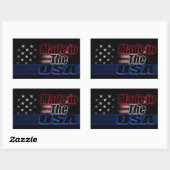 Sticker Rectangulaire Drapeau AMÉRICAIN (Feuille)