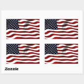 Sticker Rectangulaire Drapeau américain (Feuille)