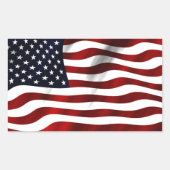 Sticker Rectangulaire Drapeau américain (Devant)