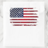 Sticker Rectangulaire Drapeau américain (Sac)