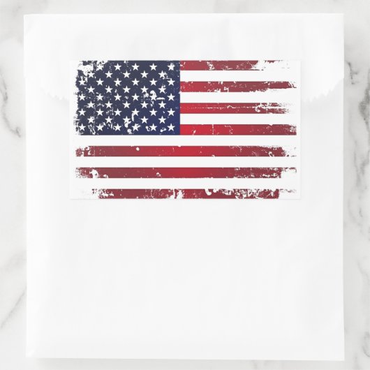 Sticker Rectangulaire Drapeau américain (Sac)
