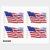 Sticker Rectangulaire Drapeau américain (Feuille)