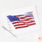 Sticker Rectangulaire Drapeau américain (Enveloppe)