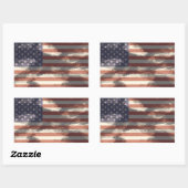 Sticker Rectangulaire Drapeau américain (Feuille)