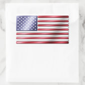 Sticker Rectangulaire Drapeau Américain 2 - USA - Métal (Sac)