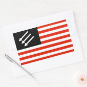 Sticker Rectangulaire Drapeau américain anti-fasciste (Enveloppe)