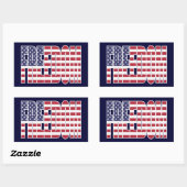 Sticker Rectangulaire Drapeau américain de la liberté (Feuille)