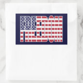 Sticker Rectangulaire Drapeau américain de la liberté (Sac)