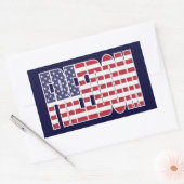 Sticker Rectangulaire Drapeau américain de la liberté (Enveloppe)