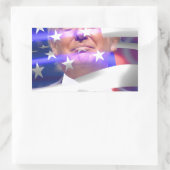 Sticker Rectangulaire drapeau américain donald trump (Sac)