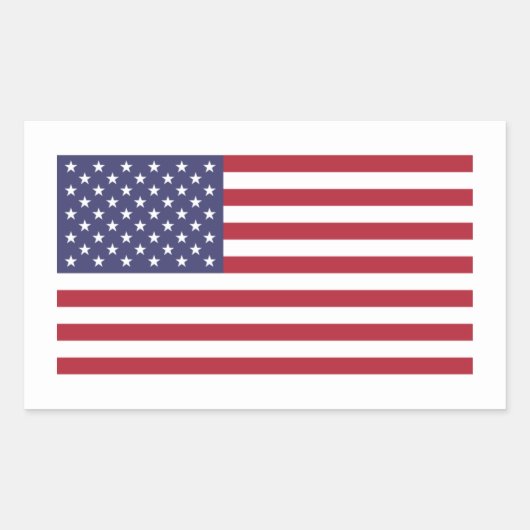 Sticker Rectangulaire Drapeau américain, Drapeau des États-Unis (Devant)