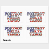 Sticker Rectangulaire Drapeau américain du delta du Tango (Feuille)