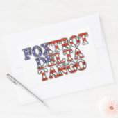 Sticker Rectangulaire Drapeau américain du delta du Tango (Enveloppe)