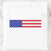 Sticker Rectangulaire Drapeau américain - Écrivez votre propre texte (Sac)
