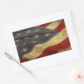 Sticker Rectangulaire Drapeau américain en détresse (Enveloppe)