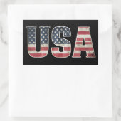 Sticker Rectangulaire Drapeau américain États-Unis 4 juillet américain (Sac)