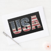 Sticker Rectangulaire Drapeau américain États-Unis 4 juillet américain (Enveloppe)