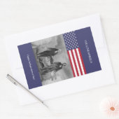 Sticker Rectangulaire Drapeau américain George Washington Abraham Lincol (Enveloppe)