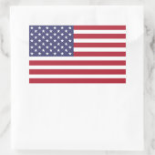 Sticker Rectangulaire Drapeau américain Grand Rectangle (Sac)