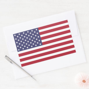 Sticker Rectangulaire Drapeau américain Grand Rectangle