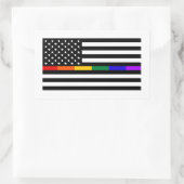 Sticker Rectangulaire Drapeau américain LGBTQ (Sac)