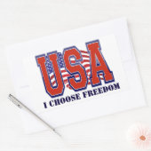 Sticker Rectangulaire Drapeau américain Liberté patriotique (Enveloppe)